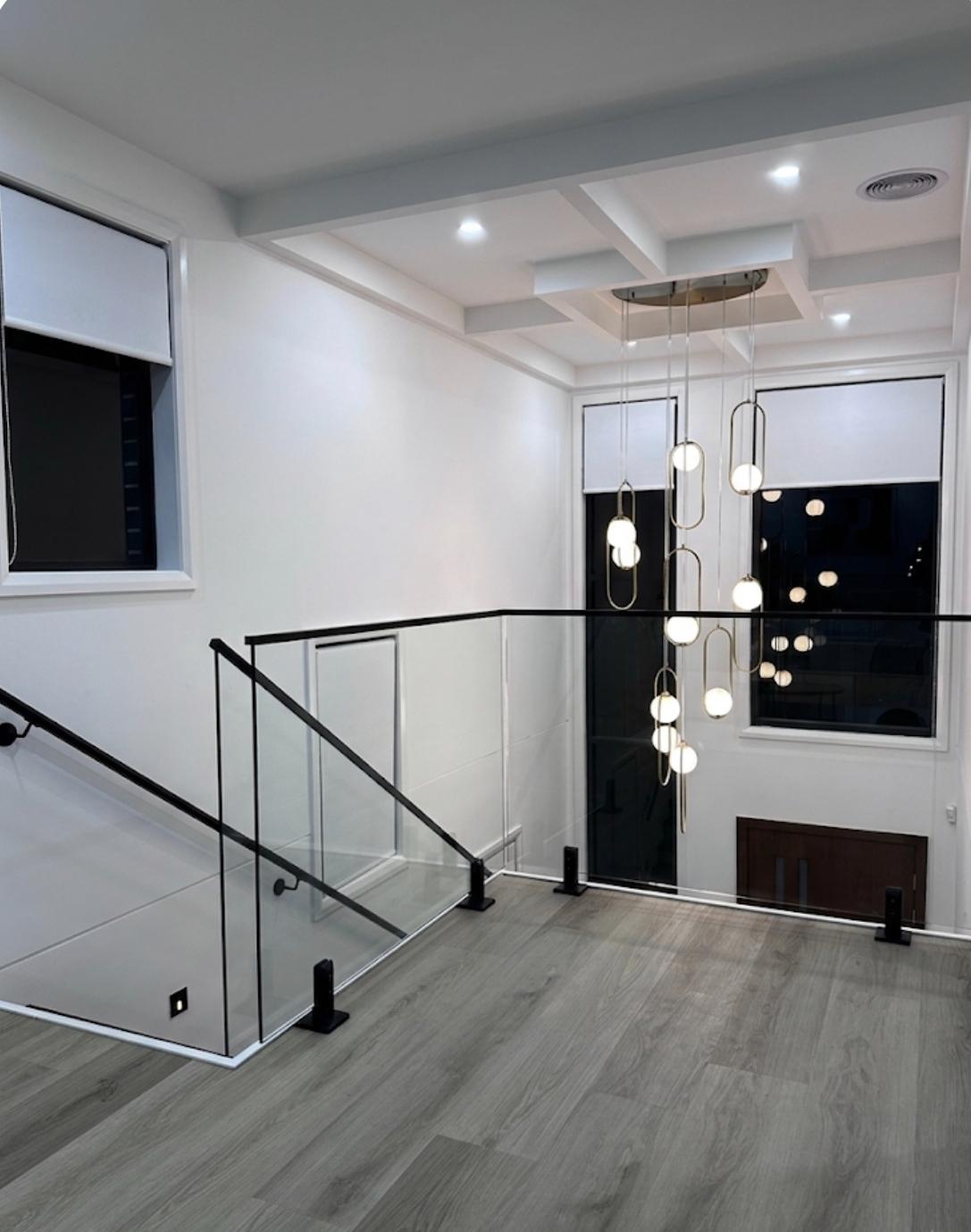 Hallway Landing with Custom Pendants