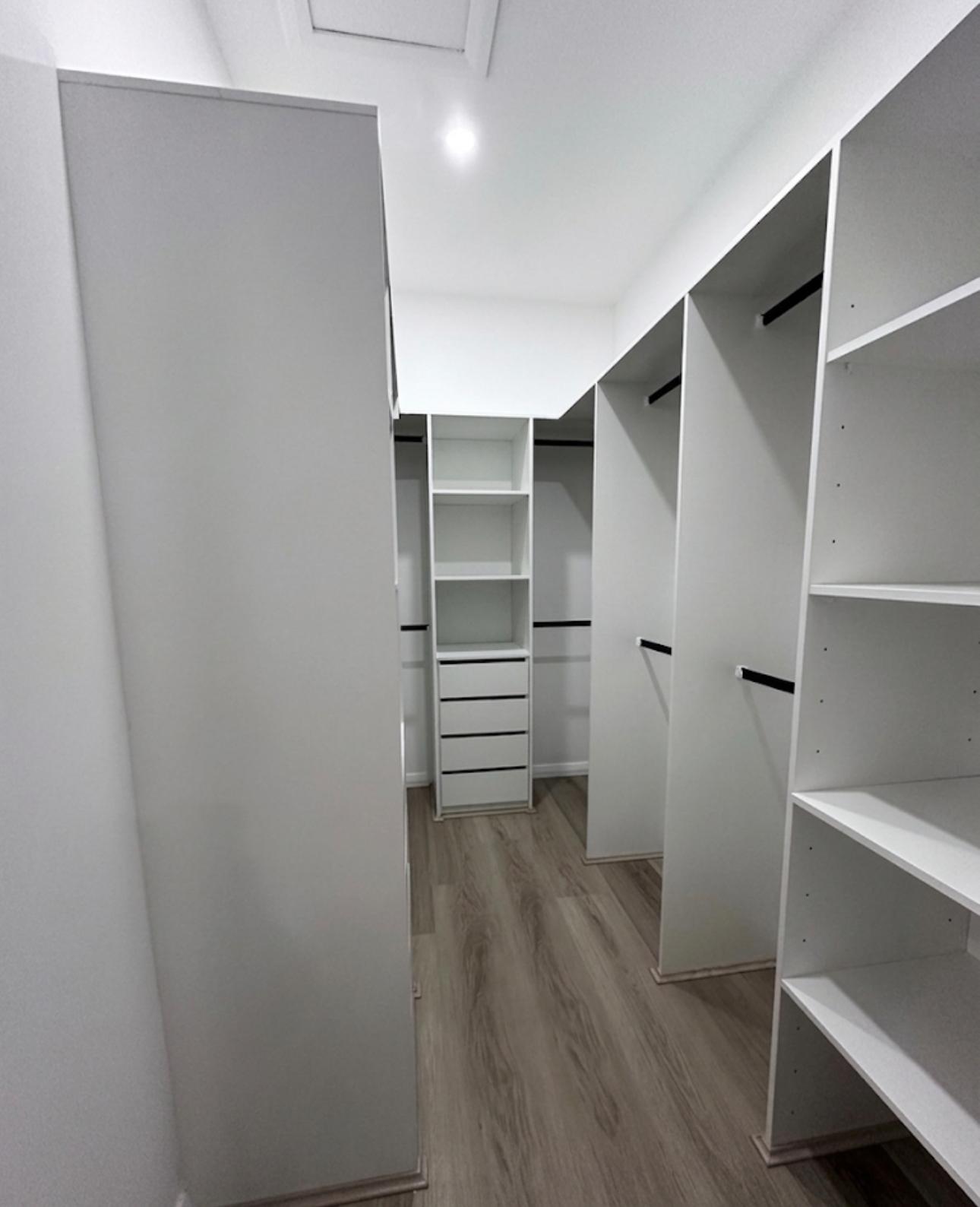 Clean-Line Custom Walk-in Closet